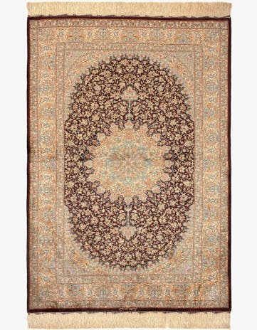 3' 4 x 5' Ghom Silk Rug