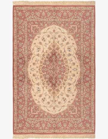 4' 4 x 6' 8 Ghom Silk Rug