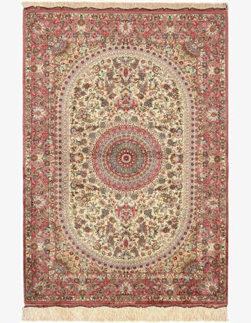 3' 3 x 4' 9 Ghom Silk Rug