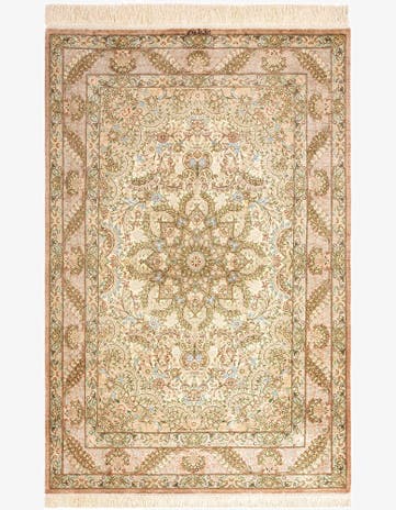 3' 3 x 4' 11 Ghom Silk Rug