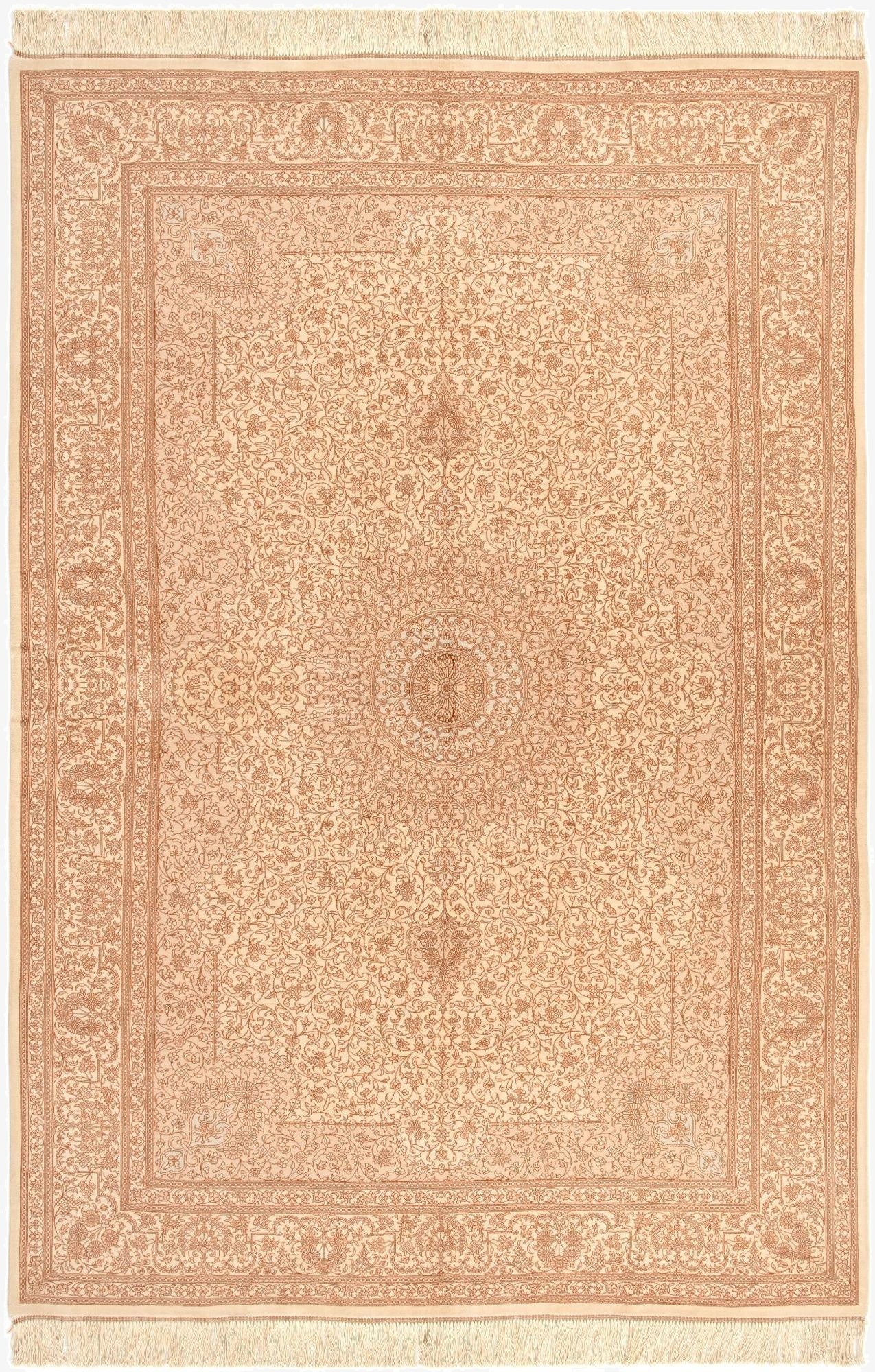5' 2 x 7' 10 Ghom Silk Rug
