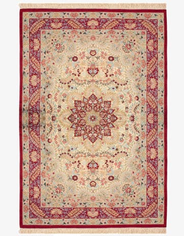 3' 3 x 4' 11 Ghom Silk Rug