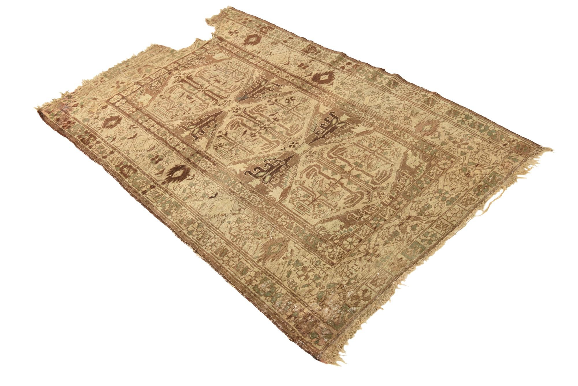 3' 7 x 5' 8 Hand Knotted Hamedan Persian Wool Rug