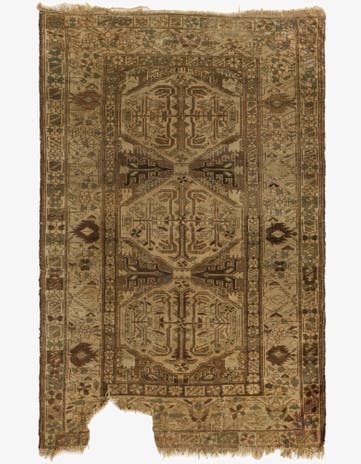 3' 7 x 5' 8 Hand Knotted Hamedan Persian Wool Rug