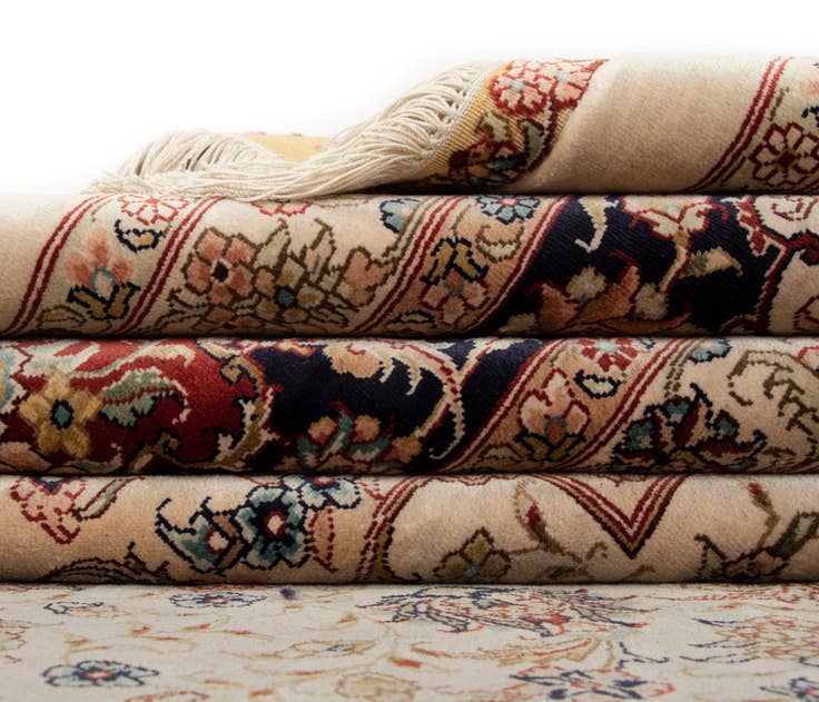 Detail image of 9' 1 x 12' 2 Hand Knotted Hereke Rug