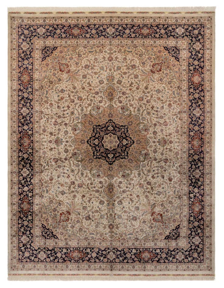 Detail image of 9' 1 x 12' 2 Hand Knotted Hereke Rug
