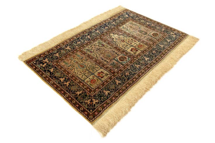 Detail image of 2' 8 x 4' 5 Hereke Silk Rug
