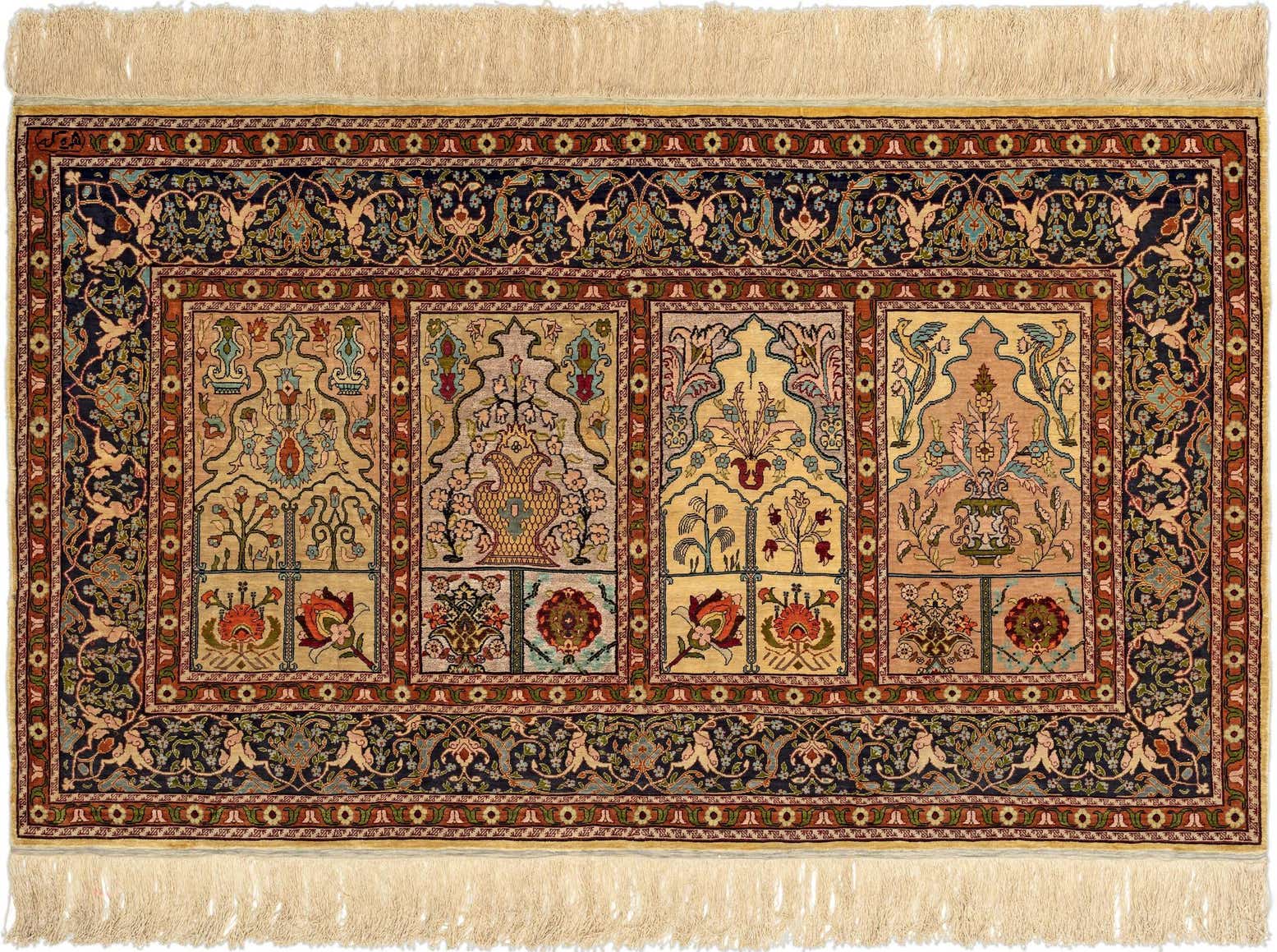 2' 8 x 4' 5 Hereke Silk Rug