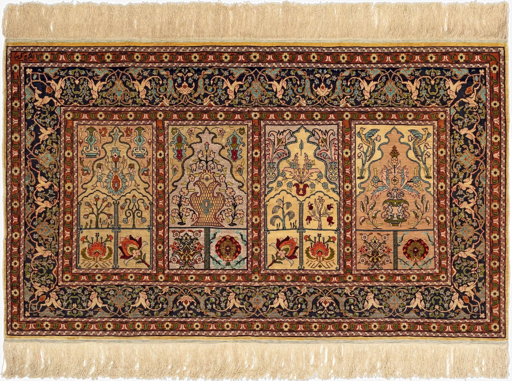 2' 8 x 4' 5 Hereke Silk Rug