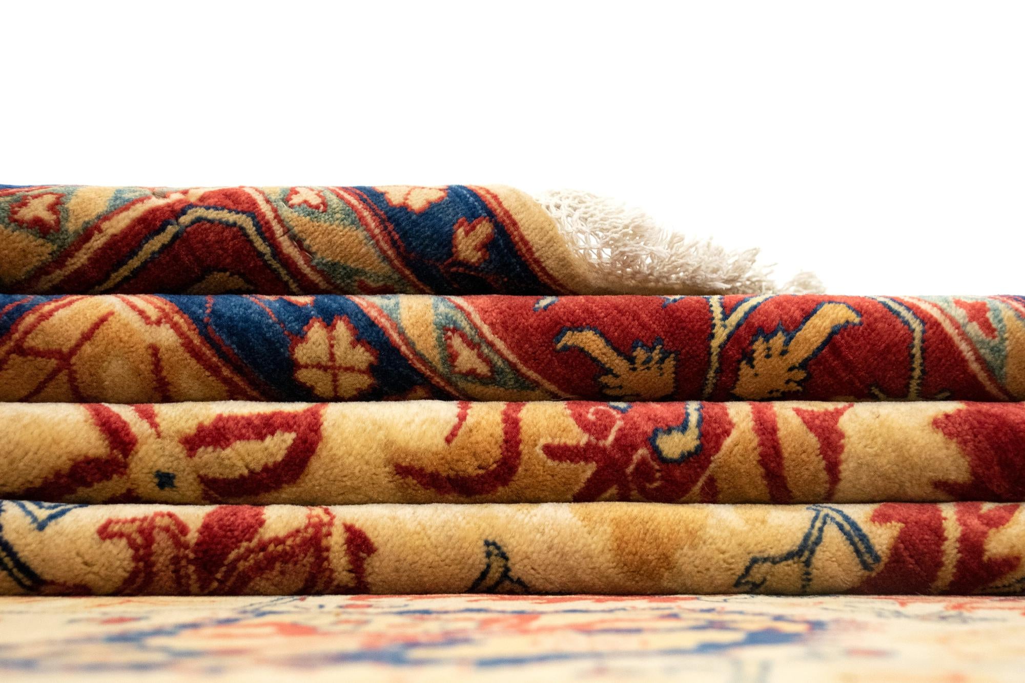 7' 9 x 9' 11 Hand Knotted Heriz Persian Wool Rug