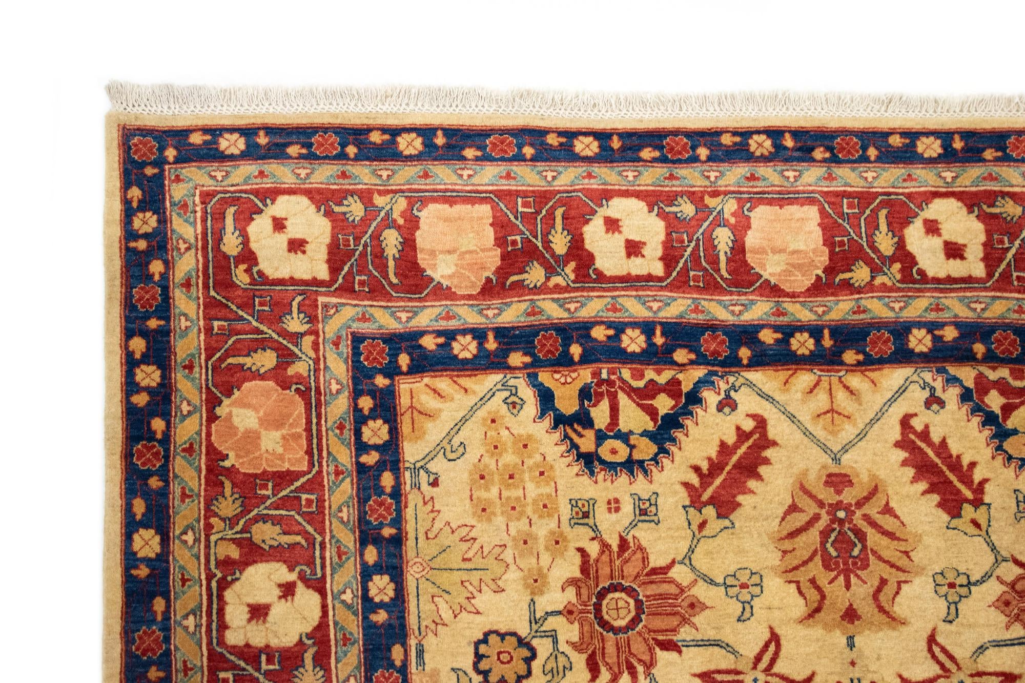 7' 9 x 9' 11 Hand Knotted Heriz Persian Wool Rug