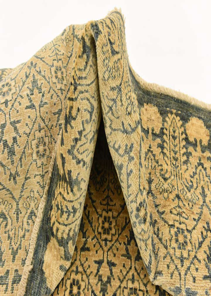 6' 7 x 9' 4 Hand Knotted Ikat Oriental Wool Rug