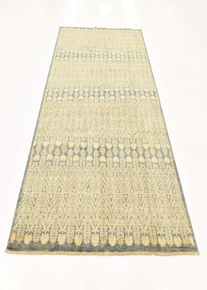 6' 7 x 9' 4 Hand Knotted Ikat Oriental Wool Rug