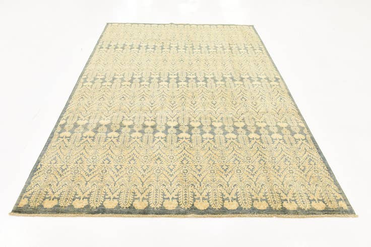 Detail image of 6' 7 x 9' 4 Hand Knotted Ikat Oriental Wool Rug