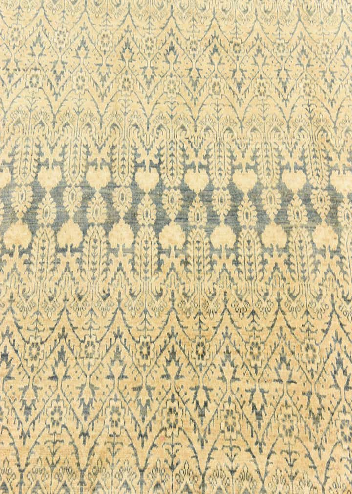 6' 7 x 9' 4 Hand Knotted Ikat Oriental Wool Rug