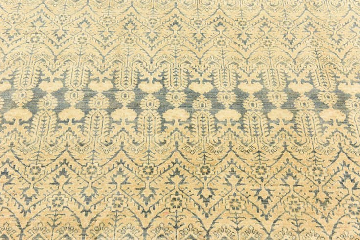 Detail image of 6' 7 x 9' 4 Hand Knotted Ikat Oriental Wool Rug
