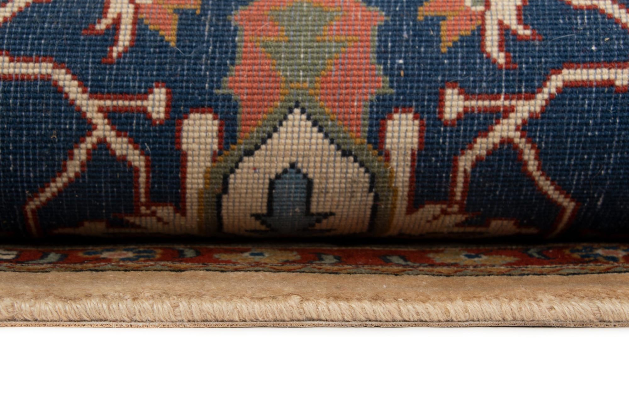 6' 8 x 9' 9 Hand Knotted Indo Heriz Wool Rug