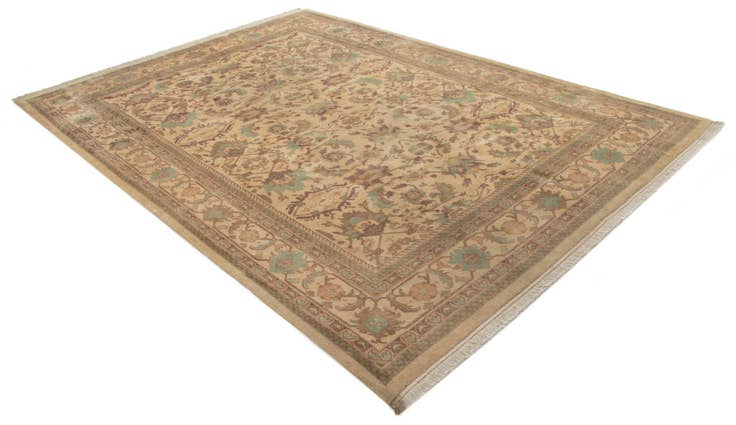 Detail image of 8' 6 x 11' 8 Hand Knotted Indo Tabriz Wool Rug