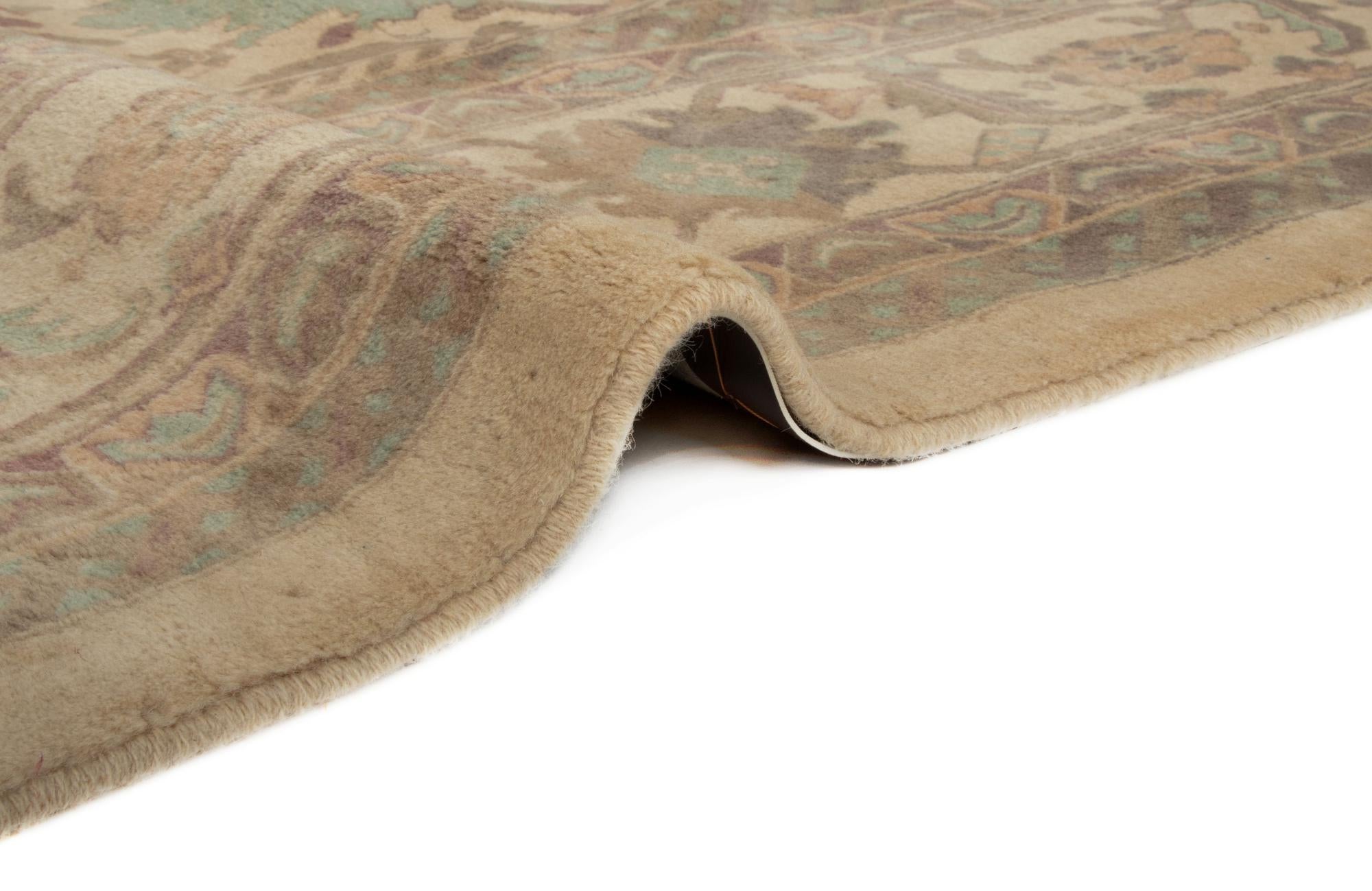 8' 6 x 11' 8 Hand Knotted Indo Tabriz Wool Rug