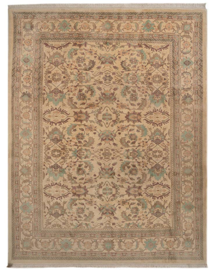 Detail image of 8' 6 x 11' 8 Hand Knotted Indo Tabriz Wool Rug