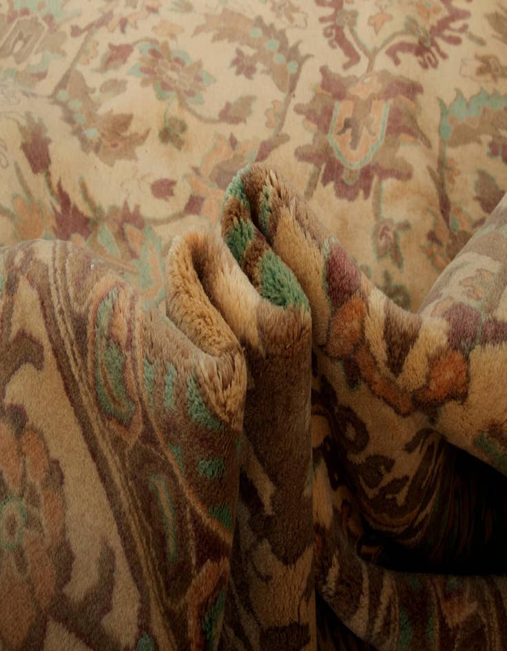 Detail image of 8' 5 x 10' 5  Hand Knotted Indo Tabriz Wool Rug