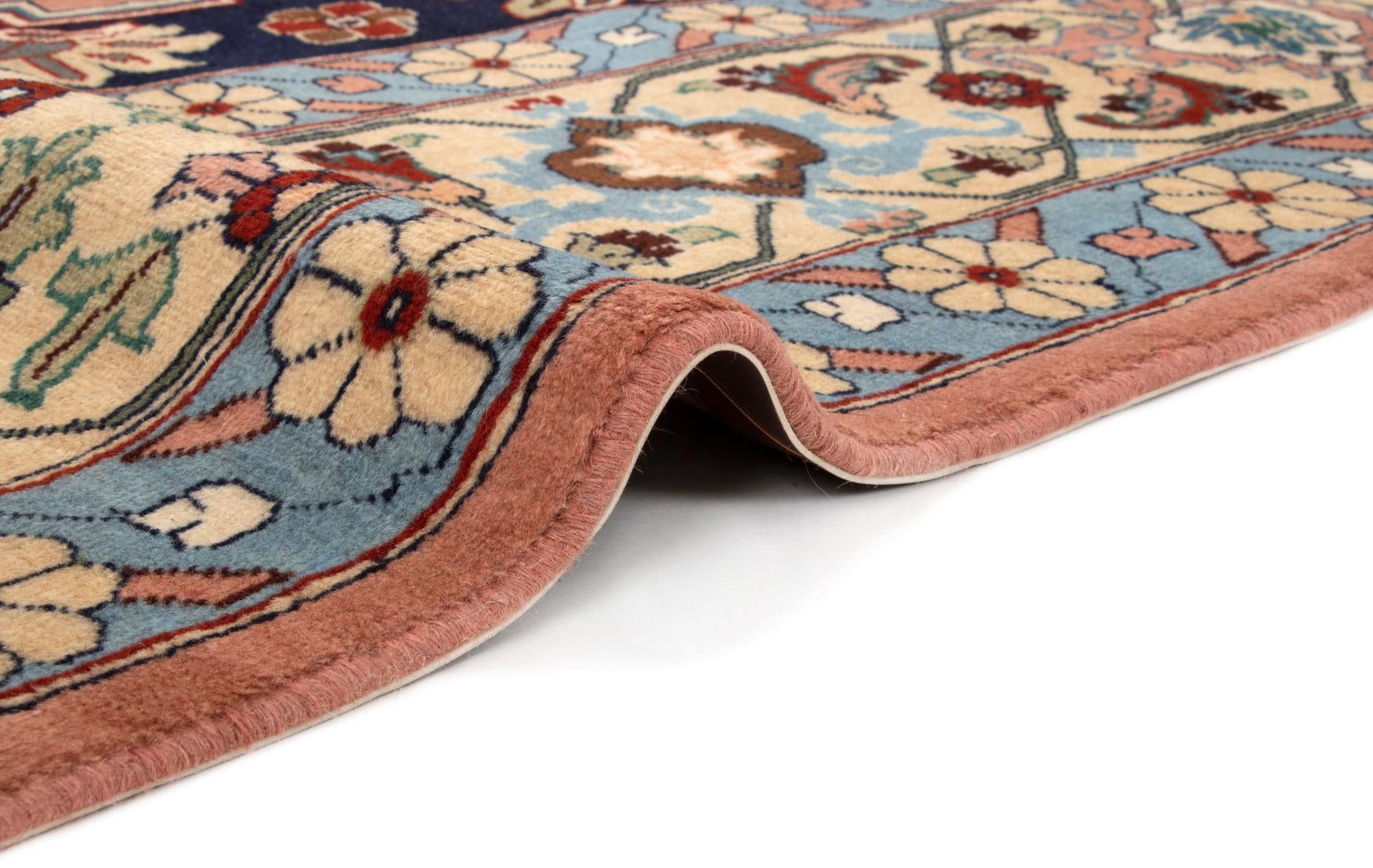 6' 8 x 9' 9 Hand Knotted Indo Tabriz Wool Rug