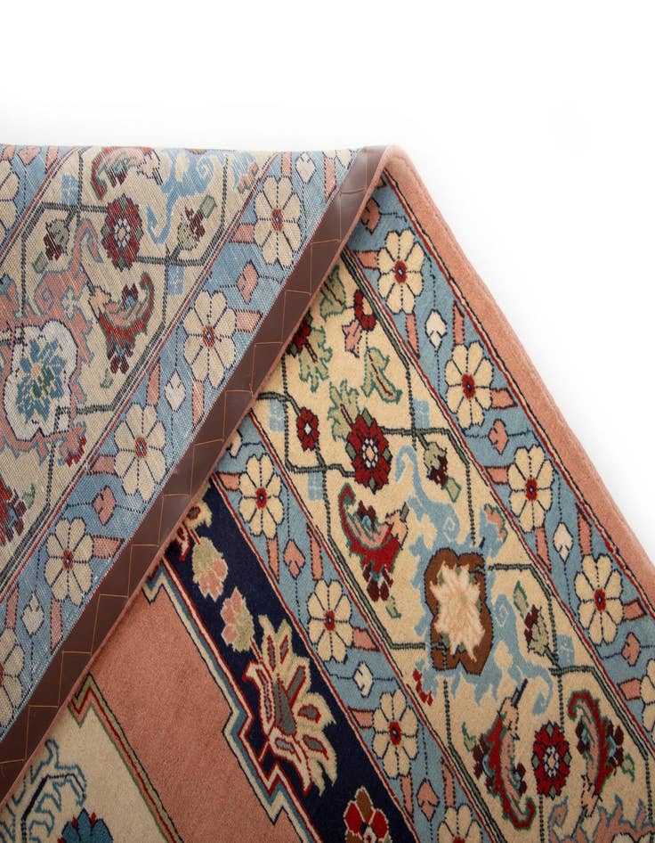 Detail image of 6' 8 x 9' 9  Hand Knotted Indo Tabriz Wool Rug