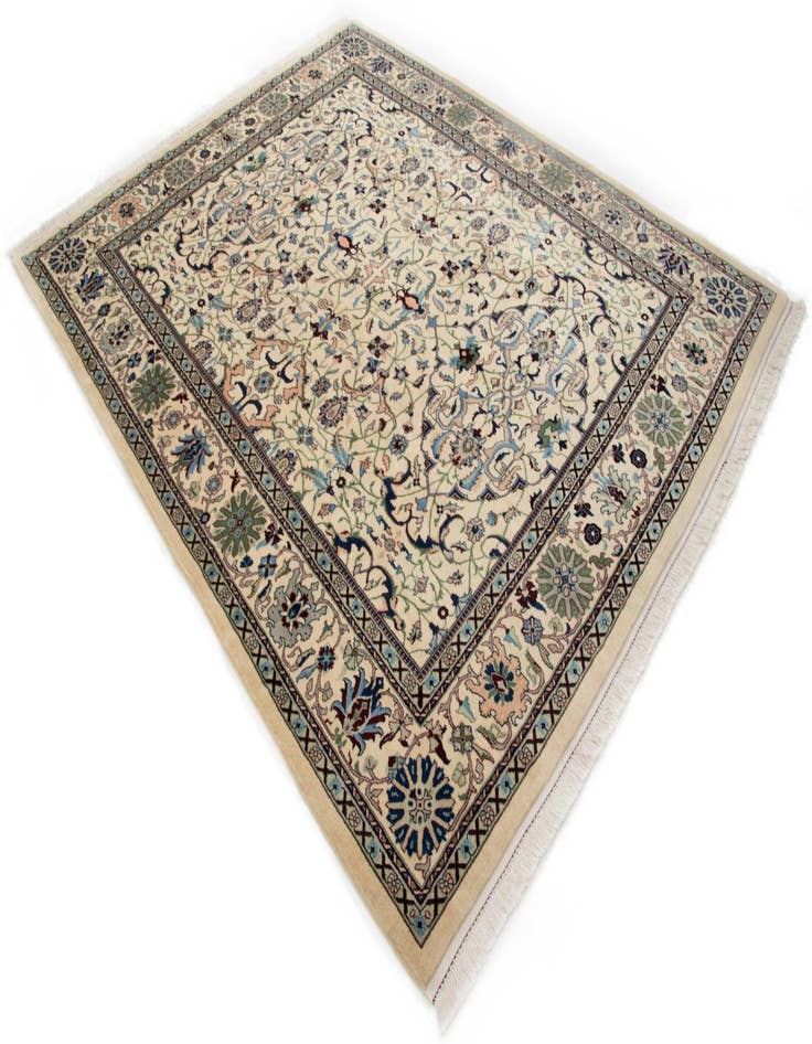 Detail image of 8' 1 x 10' 2  Hand Knotted Indo Tabriz Wool Rug