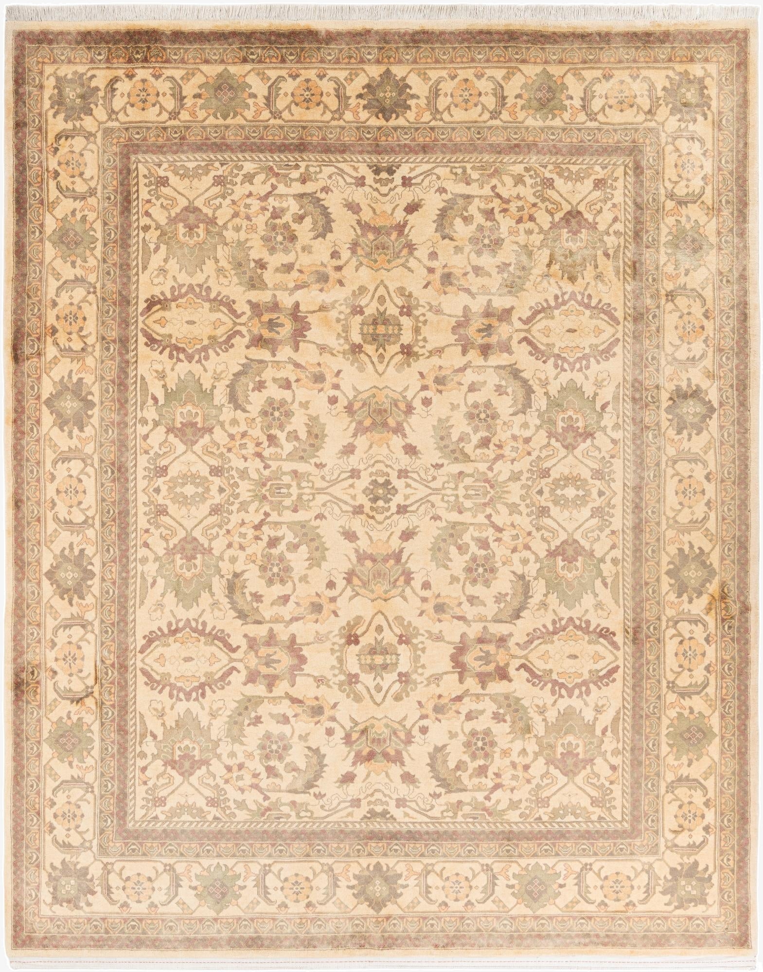 8' 3 x 10' 6  Hand Knotted Indo Tabriz Wool Rug