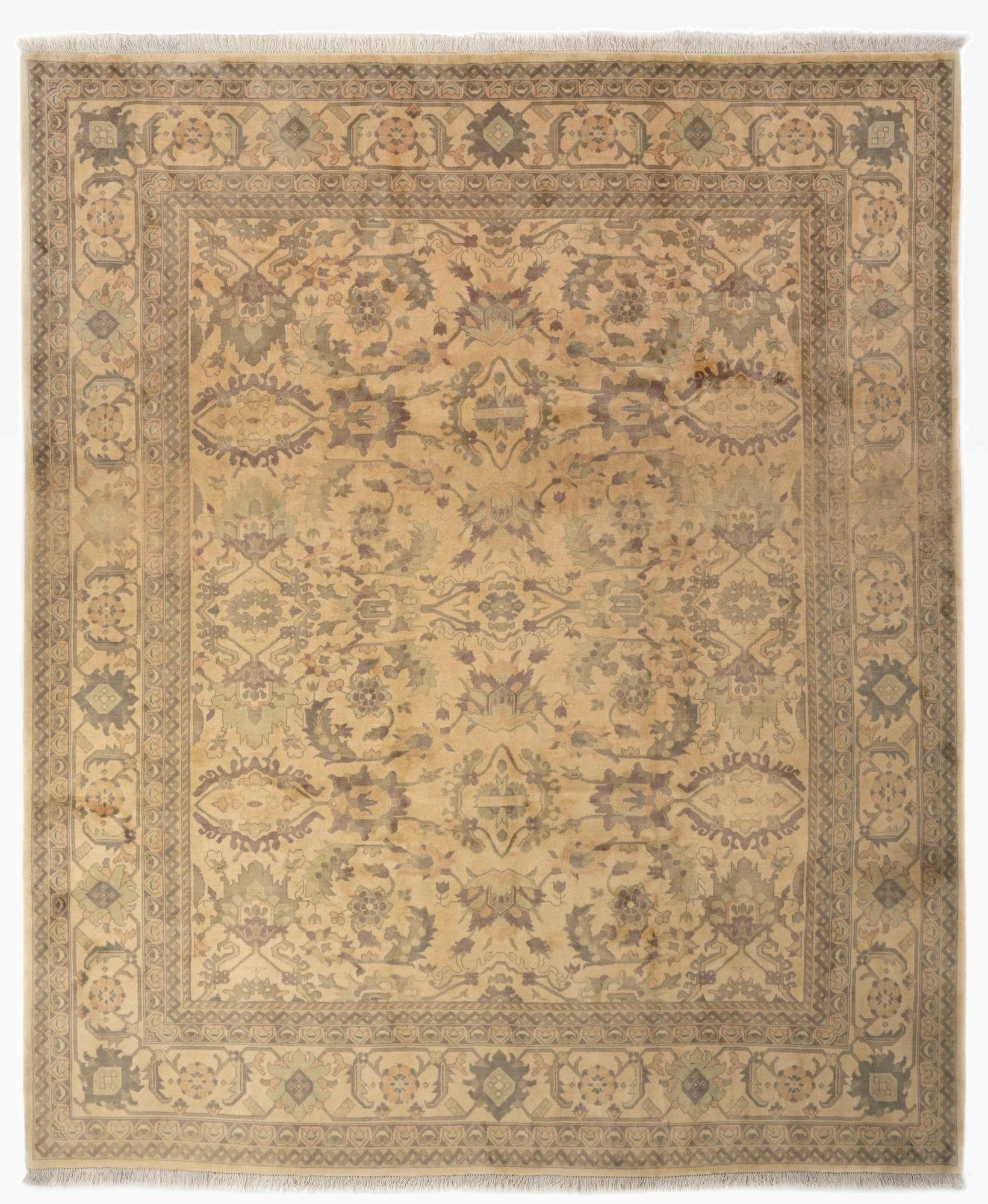 8' 4 x 10'  Hand Knotted Indo Tabriz Wool Rug