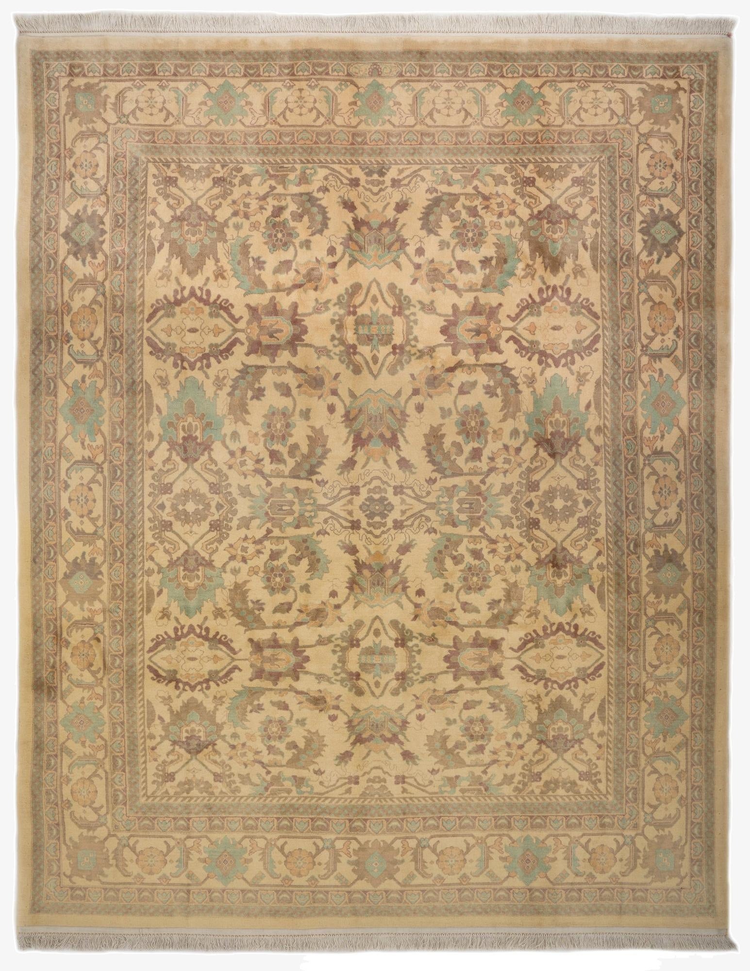 8' 5 x 10' 5  Hand Knotted Indo Tabriz Wool Rug