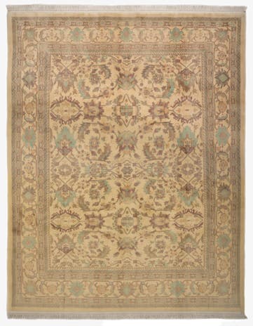 8' 5 x 10' 5 Hand Knotted Indo Tabriz Wool Rug