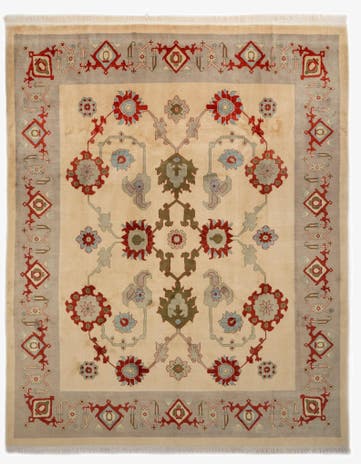 8' 2 x 10' 1 Hand Knotted Indo Tabriz Wool Rug