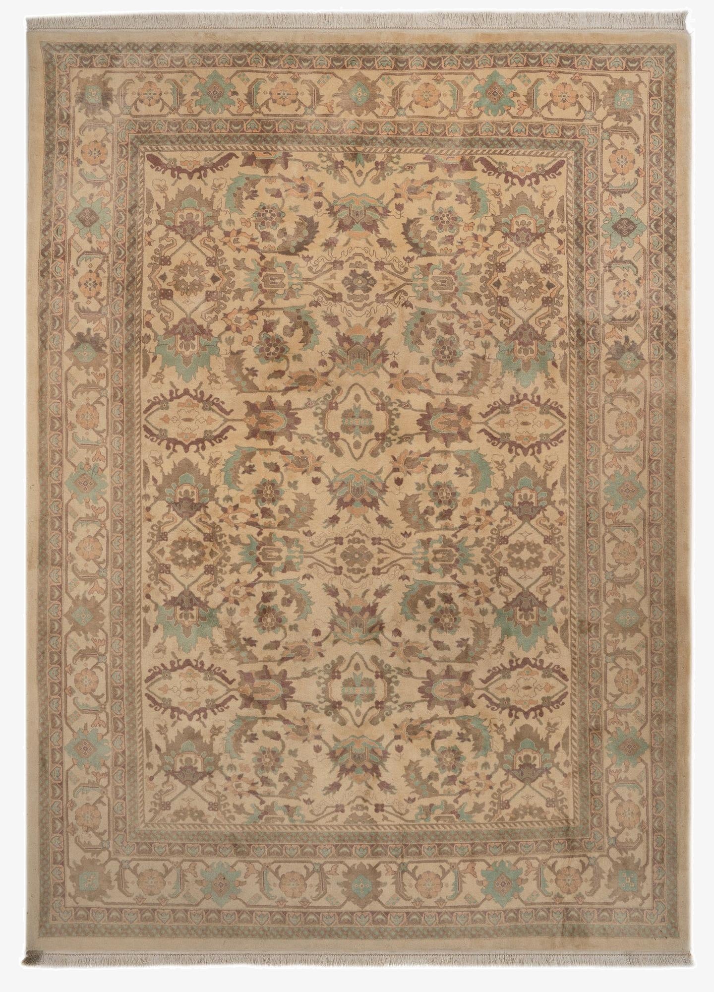 8' 6 x 11' 8  Hand Knotted Indo Tabriz Wool Rug