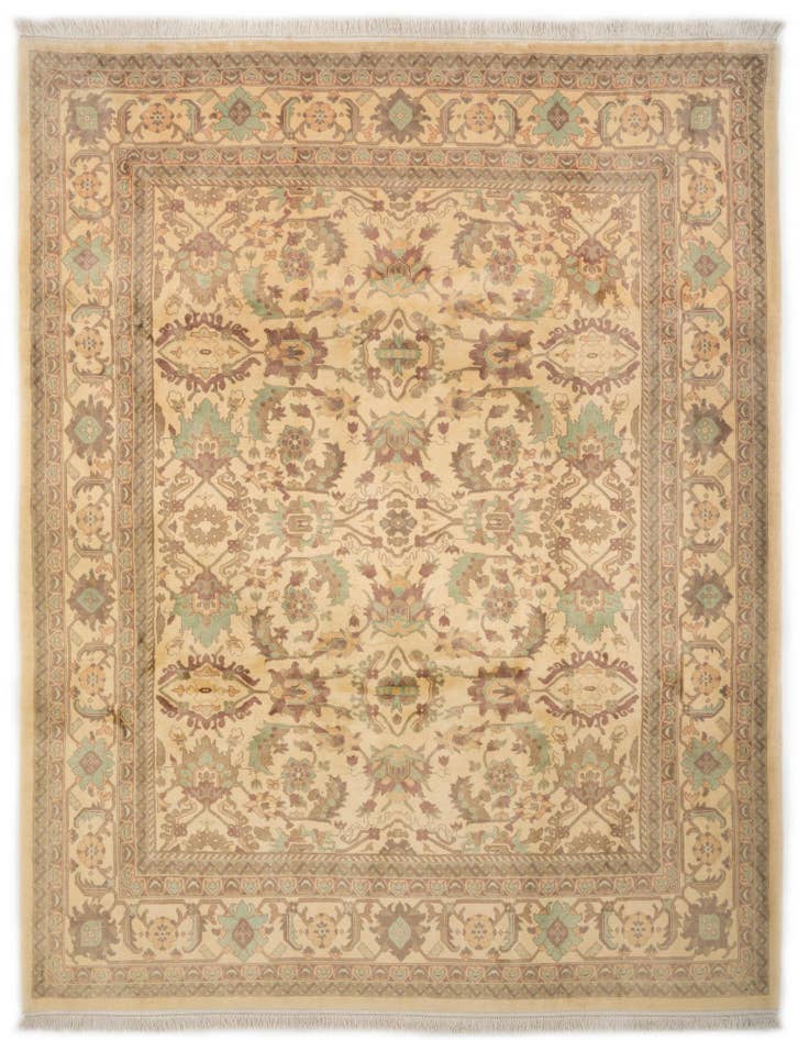 Detail image of 8' 3 x 9' 10 Hand Knotted Indo Ziegler Wool Rug