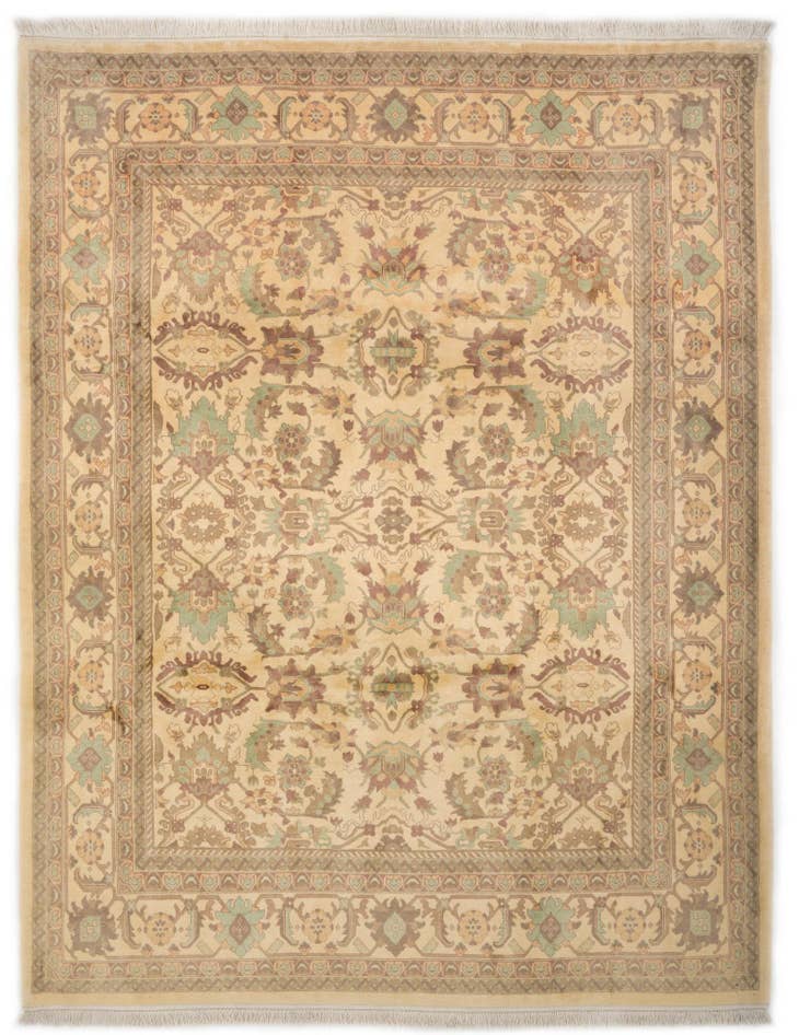 Detail image of 8' 3 x 9' 10 Hand Knotted Indo Ziegler Wool Rug