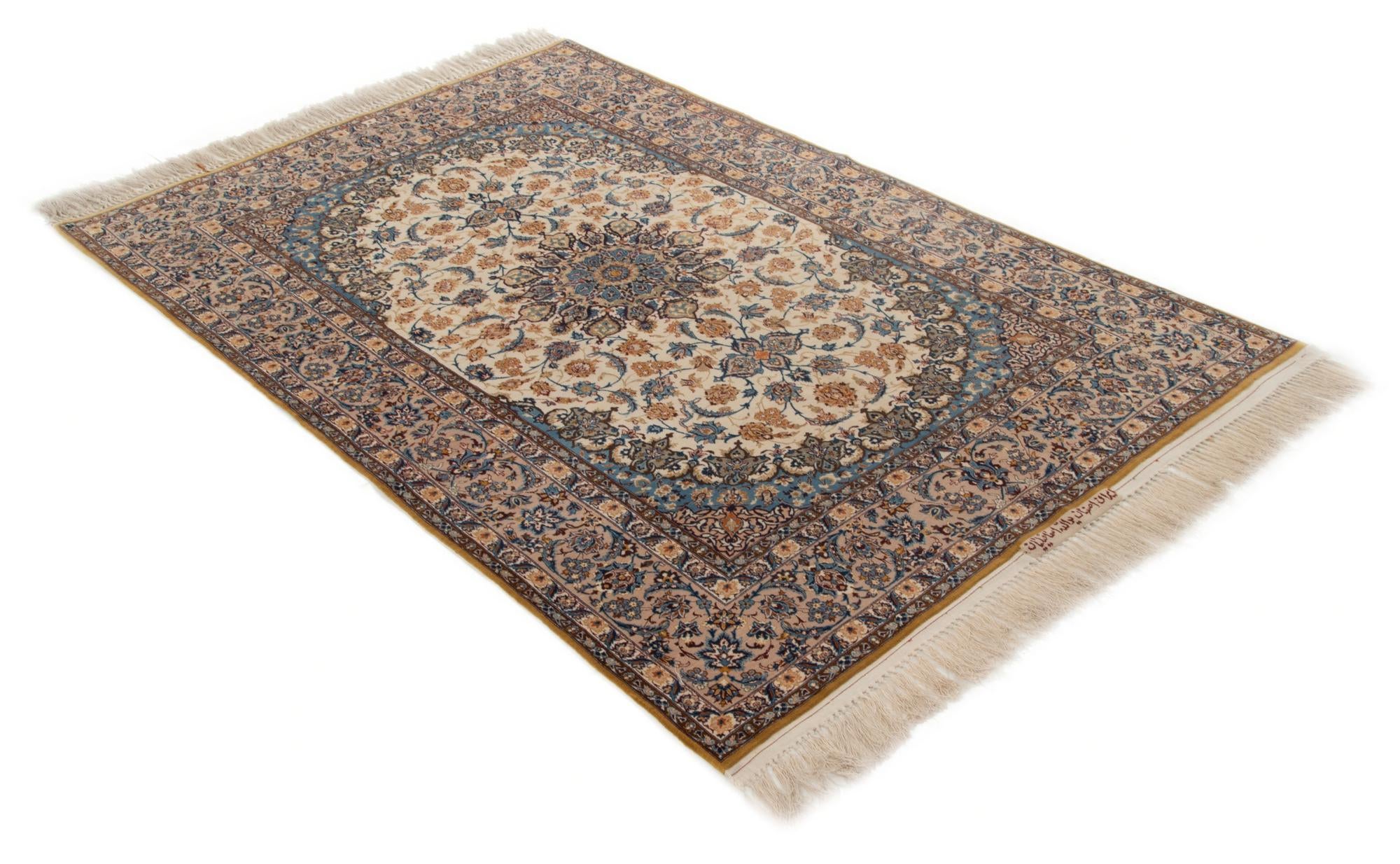 4' 9 x 7' 3 Hand Knotted Isfahan Persian Rug