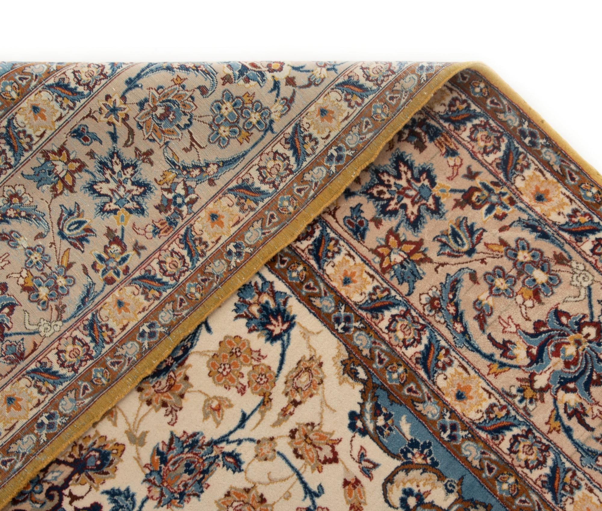 4' 9 x 7' 3 Hand Knotted Isfahan Persian Rug