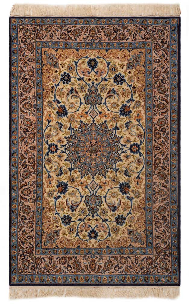 3' 7 x 5' 5 Hand Knotted Isfahan Persian Rug