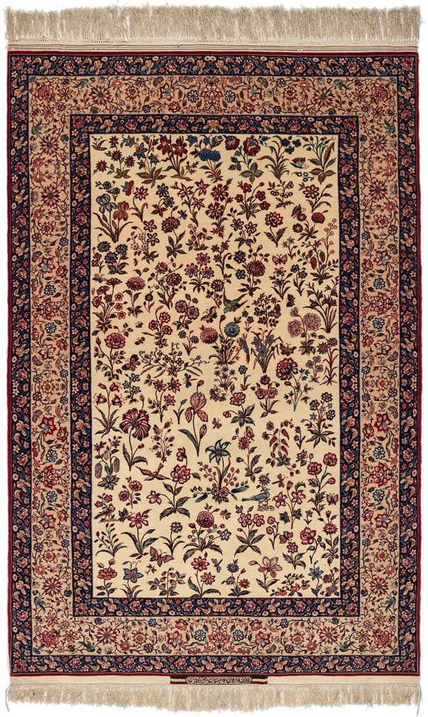 4' 10 x 7' 8 Isfahan Wool Rug