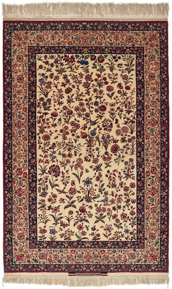 Detail image of 4' 10 x 7' 8 Isfahan Wool Rug