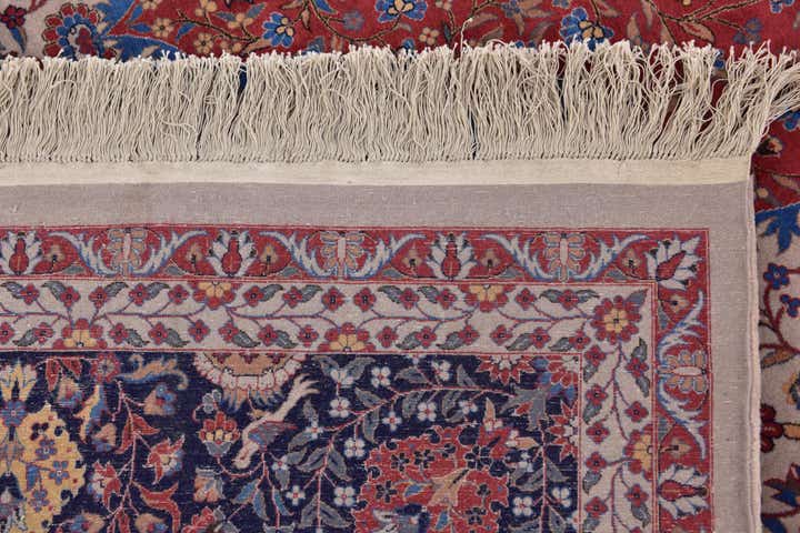 7' 2 x 9' 7 Hand Knotted Isfahan Oriental Wool Rug