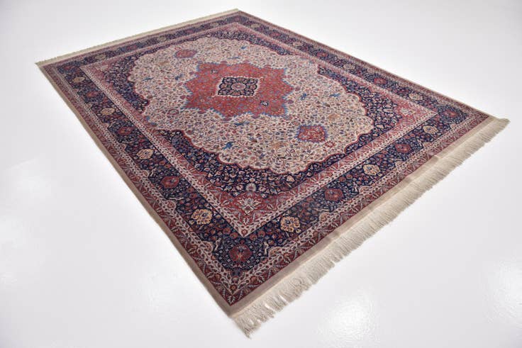 Detail image of 7' 2 x 9' 7 Hand Knotted Isfahan Oriental Wool Rug