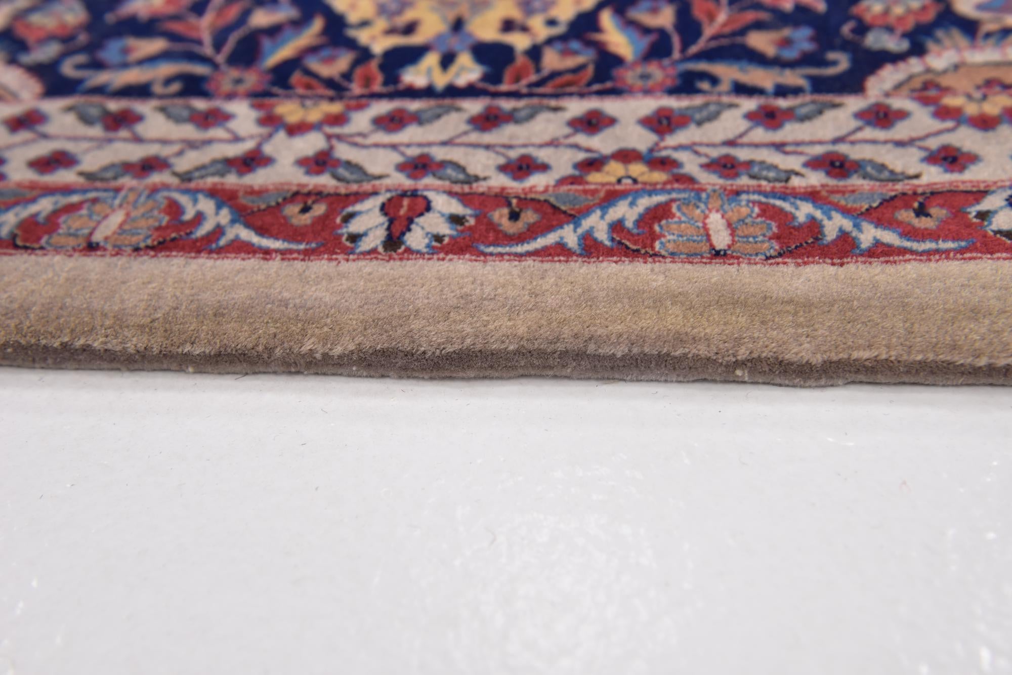 7' 2 x 9' 7 Hand Knotted Isfahan Oriental Wool Rug