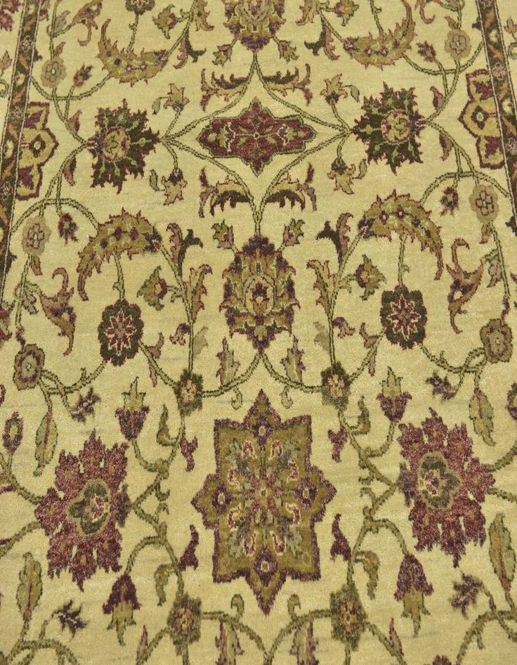Detail image of 5' 8 x 8' 3 Hand Knotted Jaipur Agra Wool Rug