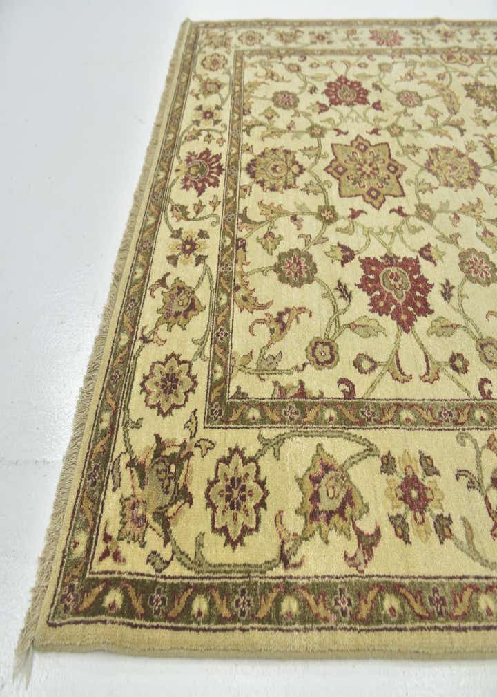 5' 8 x 8' 3 Hand Knotted Jaipur Agra Wool Rug