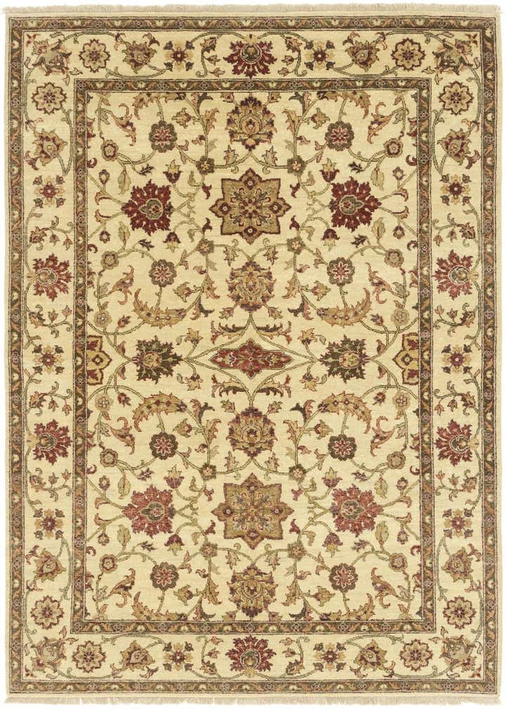 5' 8 x 8' 3 Hand Knotted Jaipur Agra Wool Rug