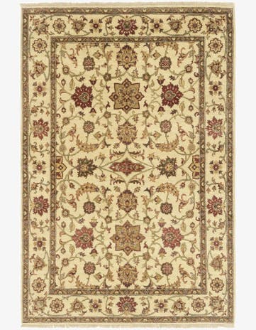 5' 8 x 8' 3 Hand Knotted Jaipur Agra Wool Rug