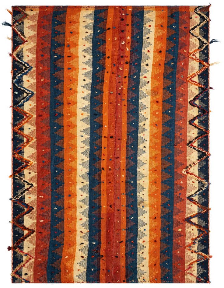 Detail image of 3' 9 x 7' 5 Jajim Wool Rug