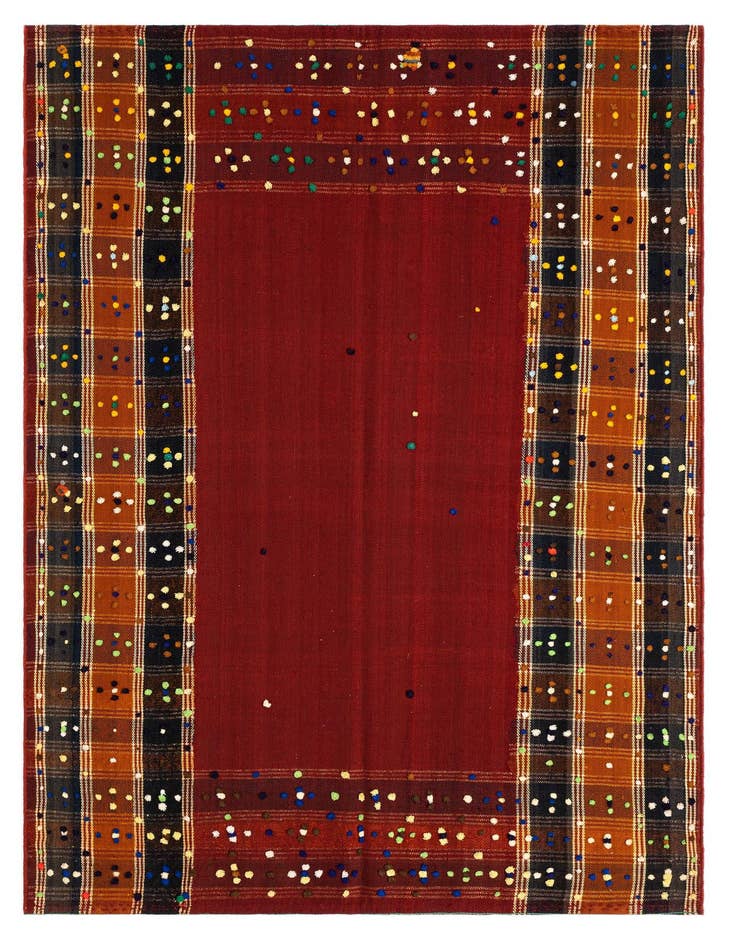 Detail image of 4' 8 x 6' 9 Jajim Wool Rug